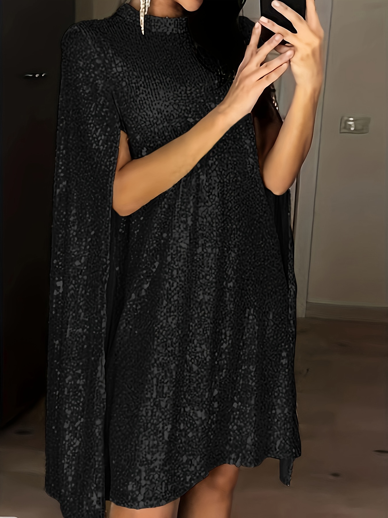 a sequin dress a cape style a birthday party - Temu United Arab Emirates