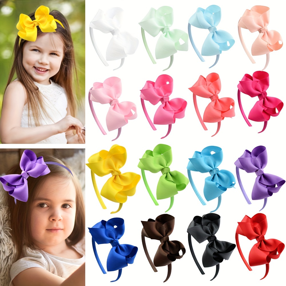 

16pcs Girls Bow Headband, Party Headwear