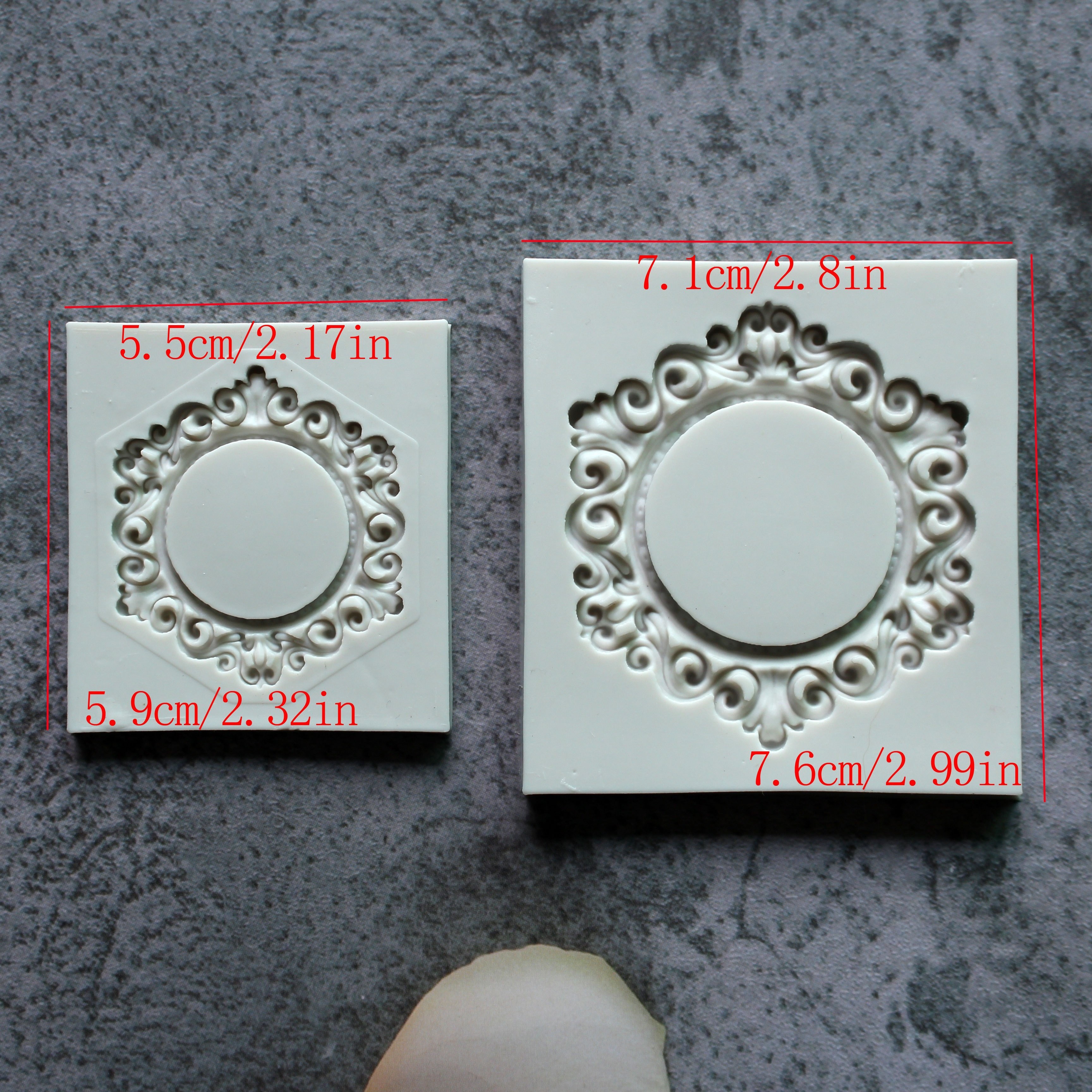 2pcs Frame & Number Mould Silicone Mold Fondant Cake Decorating Tool Gumpaste Mold Chocolate Forms Diy Resin Molds Bakeware Tools