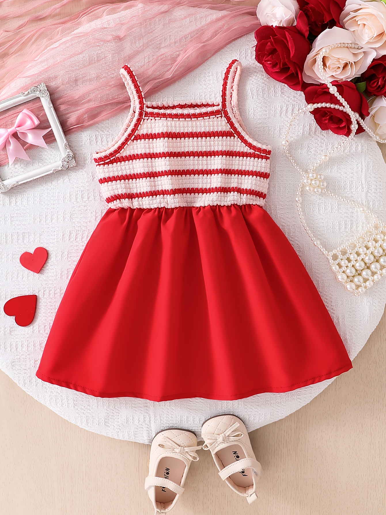 red gameday dress Preppy Gameday Back Stripe Dress Red