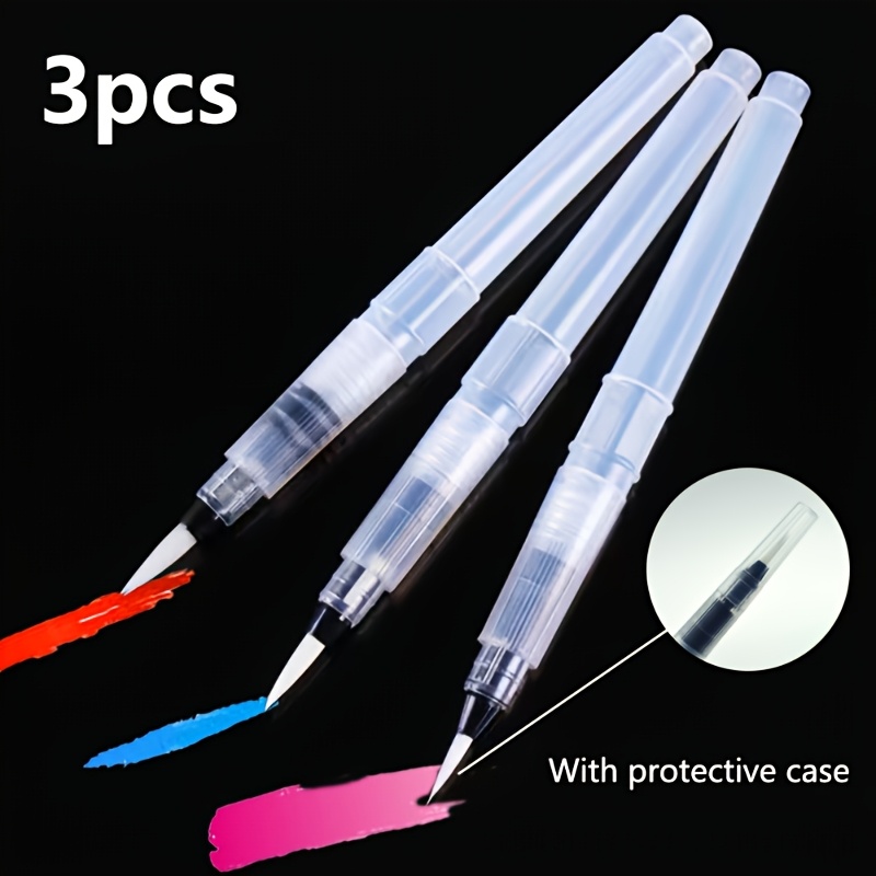 3pcs refillable water   pens set watercolor paint pens   beginners artists ideal for drawing and artistic   halloween christmas new years day gift