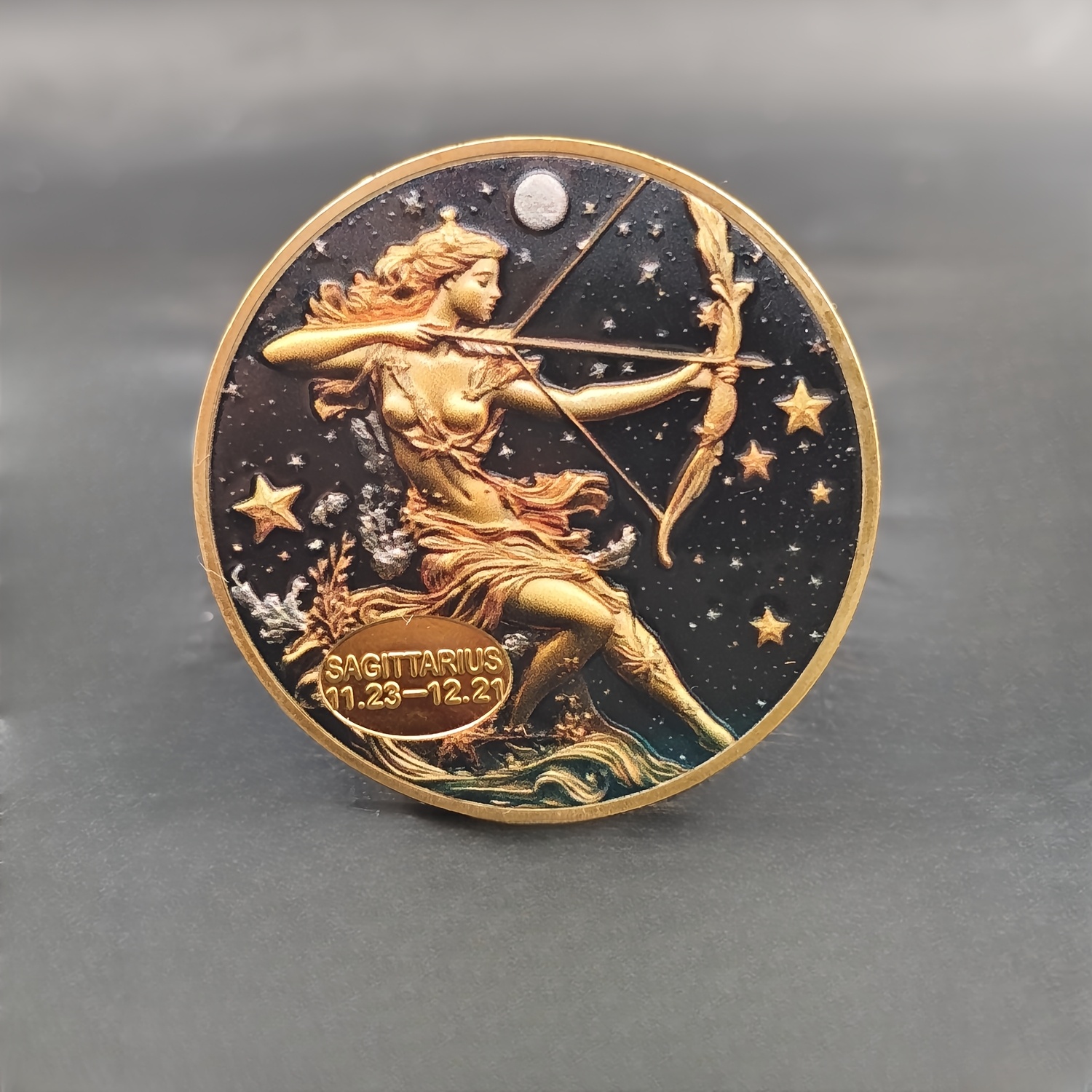 조디악 사인 수집용 코인 - 금속 페인트 기념 배지, 레오 & 쥬피터 리플리카 코인 디스플레이용 - 홈&주방 - Temu