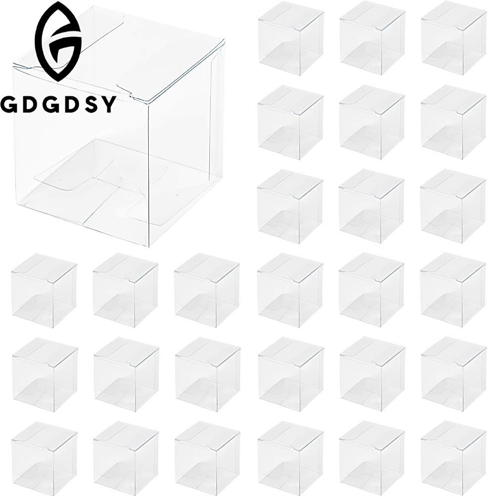E-shop 100 Stück Klare Geschenkboxen – Klare Plastik-Geschenkboxen, geeignet für Hochzeiten, Partys, Geburtstage andere Anlässe, Geschenkverpackung