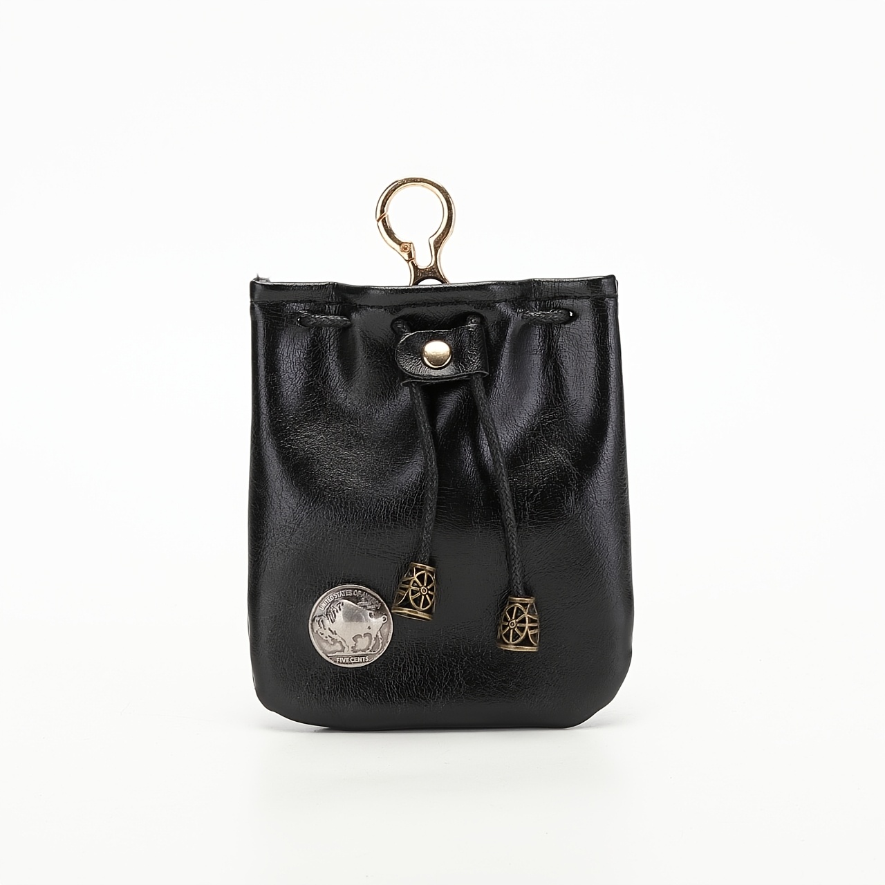 TEMU Pochette Miniature Simple Vintage en PU pour Clés, Porte-Cartes, Porte-Monnaie, Étui pour Écouteurs, Pochette , Sac
