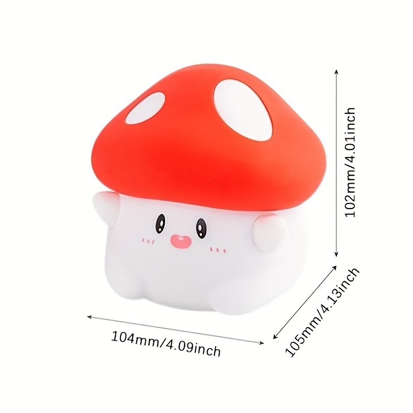   cute mushroom night light adjust the brightness in second   up in   with touch function usb charging suitable for   room types bedside lamp ambient light great holiday gifts for friends birthday gifts Product details 4