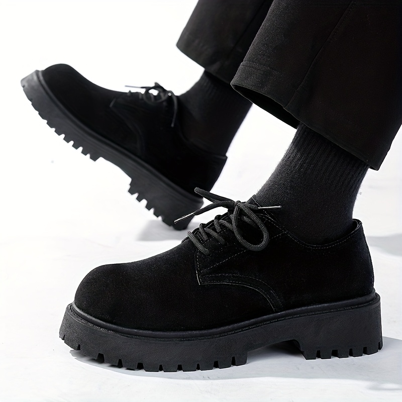 derby shoes low top boots mens vintage work boot thick sole Temu