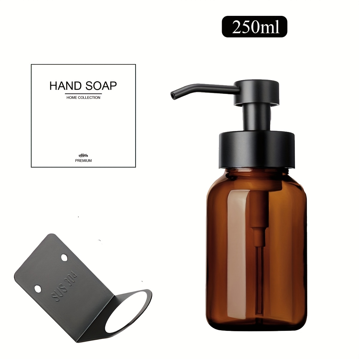 Wall Mounted Hand Foaming Dispenser, Pump Dispenser For Liquid Soap, Wall Decoration Hand Press Foam Hand Dispenser, 250/500ml