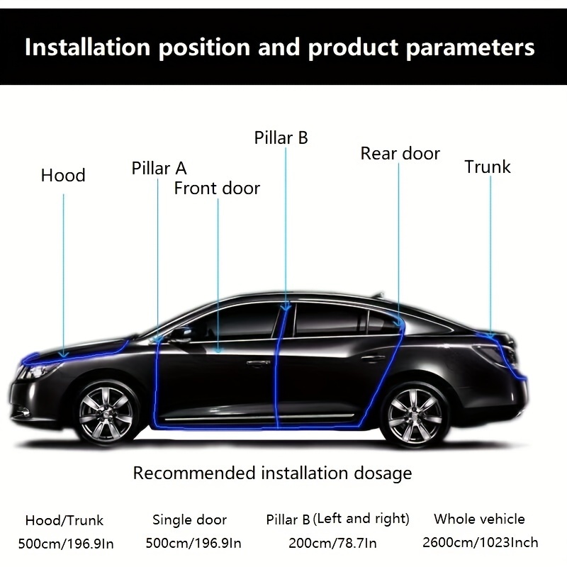 Automatinė sandarinimo juosta su penkiais lizdais, dvigubo sluoksnio garso izoliacinė sandarinimo guminė juosta, tinkanti visoms automobilių durelėms, garso izoliacinė juosta, universali apsauga nuo susidūrimo, dulkių mažinimas ir triukšmo mažinimas, stora guminė juosta