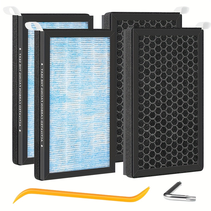 TEMU 4 Sets Of Cabin Air Filters For Model 3/y Vehicles - Activated Carbon Replacement Filters Suitable For Model 3 And (2016 - 2025 Models)
