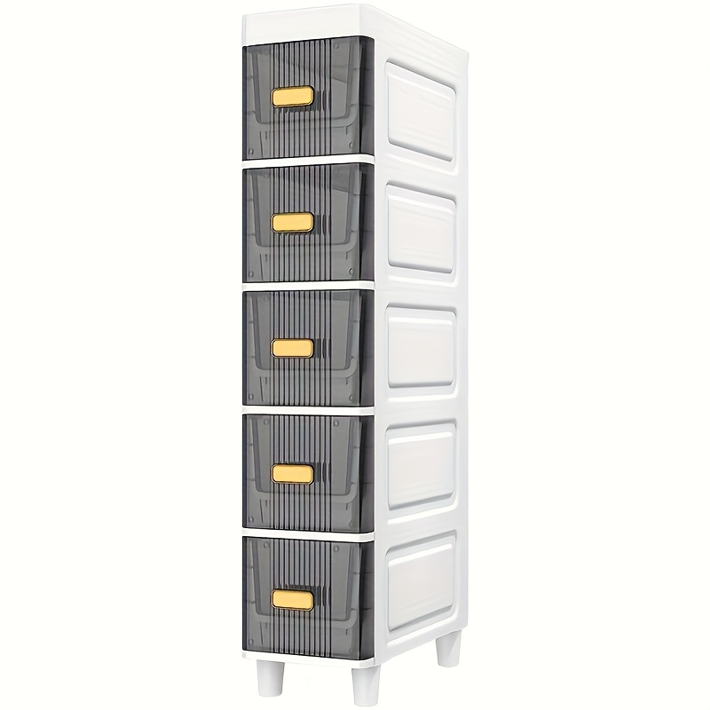 slim multi layer storage cabinet with drawers waterproof versatile organizer for kitchen bathroom   under bed storage details 4