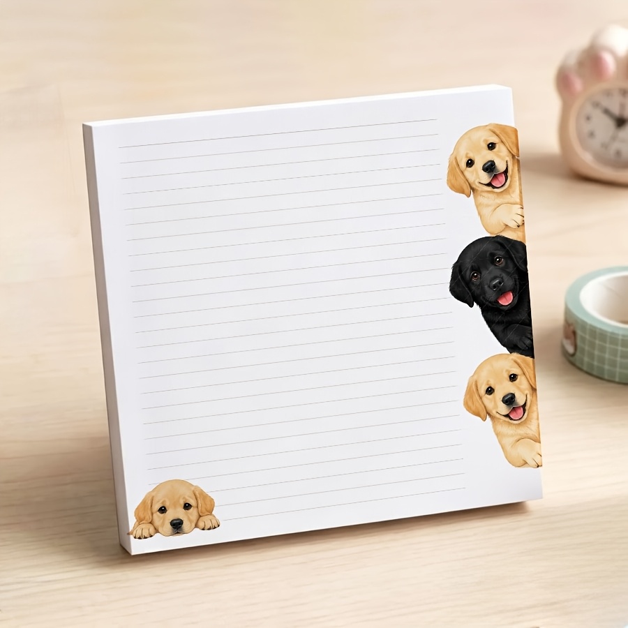 TEMU note realistico a forma di cucciolo antiaderente con a strappo - note a righe non adesivo per scuola, ufficio e clinica , carta da scrittura