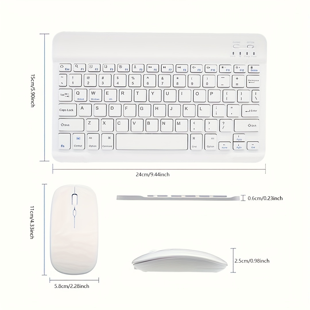10 inch wireless keyboard and mouse keyboard for ipad air pro tablet for android ios windows
