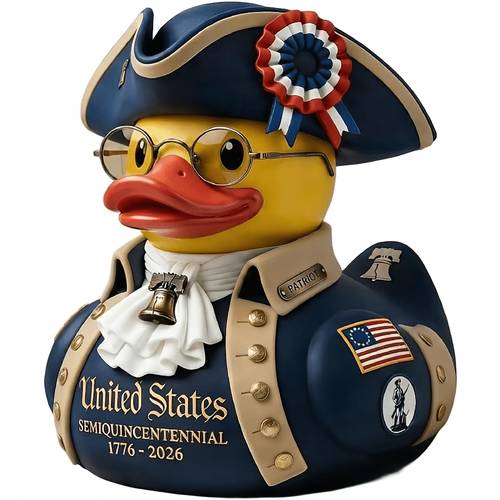 1pc 250th anniversary duck 250th anniversary commemorative collectible ducks 250th birthday 1776 2026 duck resin figurine