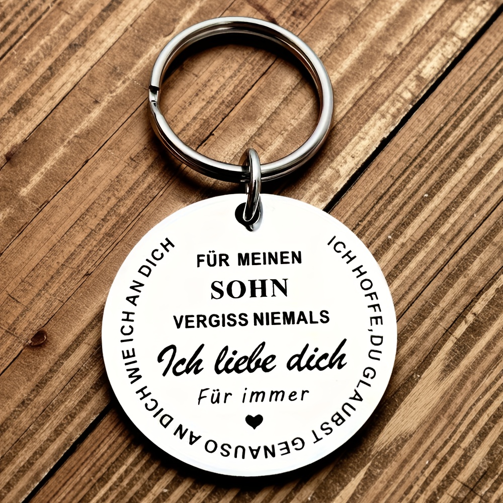 1pc German Graduation Gift For Son Daughter Inspirational Gift Keychain Best Gift Idea For Son Daughter Stocking Stuff Birthday Gifts. Suitable For Men And Women