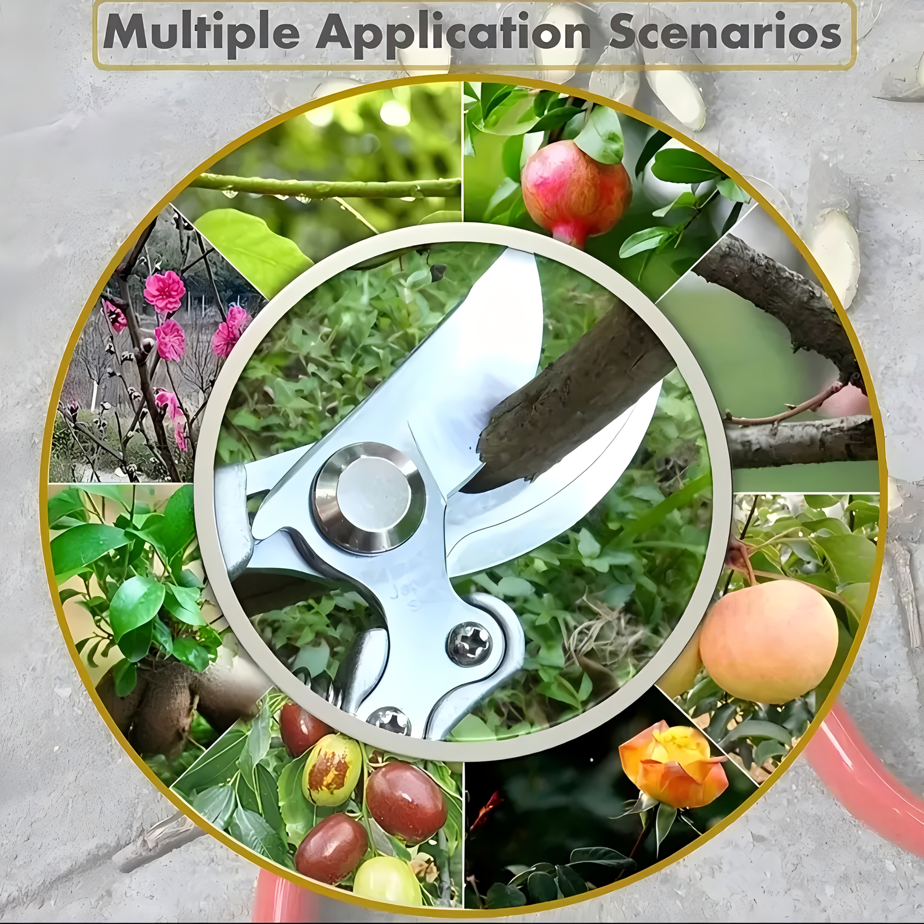 Tijera de podar profesional de alta resistencia con agarre antideslizante - Ideal para recortar ramas gruesas, arreglos florales y embellecimiento de jardines - Diseño ergonómico - Un regalo de jardinería ideal tanto para profesionales como para entusiastas