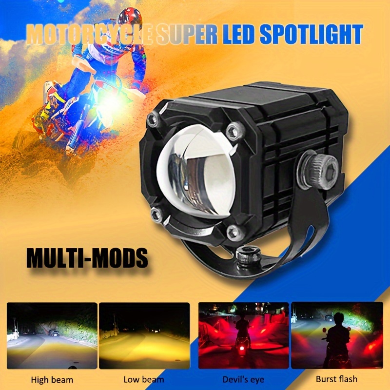 Mini-LED-Motorradscheinwerfer, Autoscheinwerfer, Zusatzlicht,  Motorradbeleuchtung, Arbeitsbeleuchtung, Zwei Farben - Temu Austria