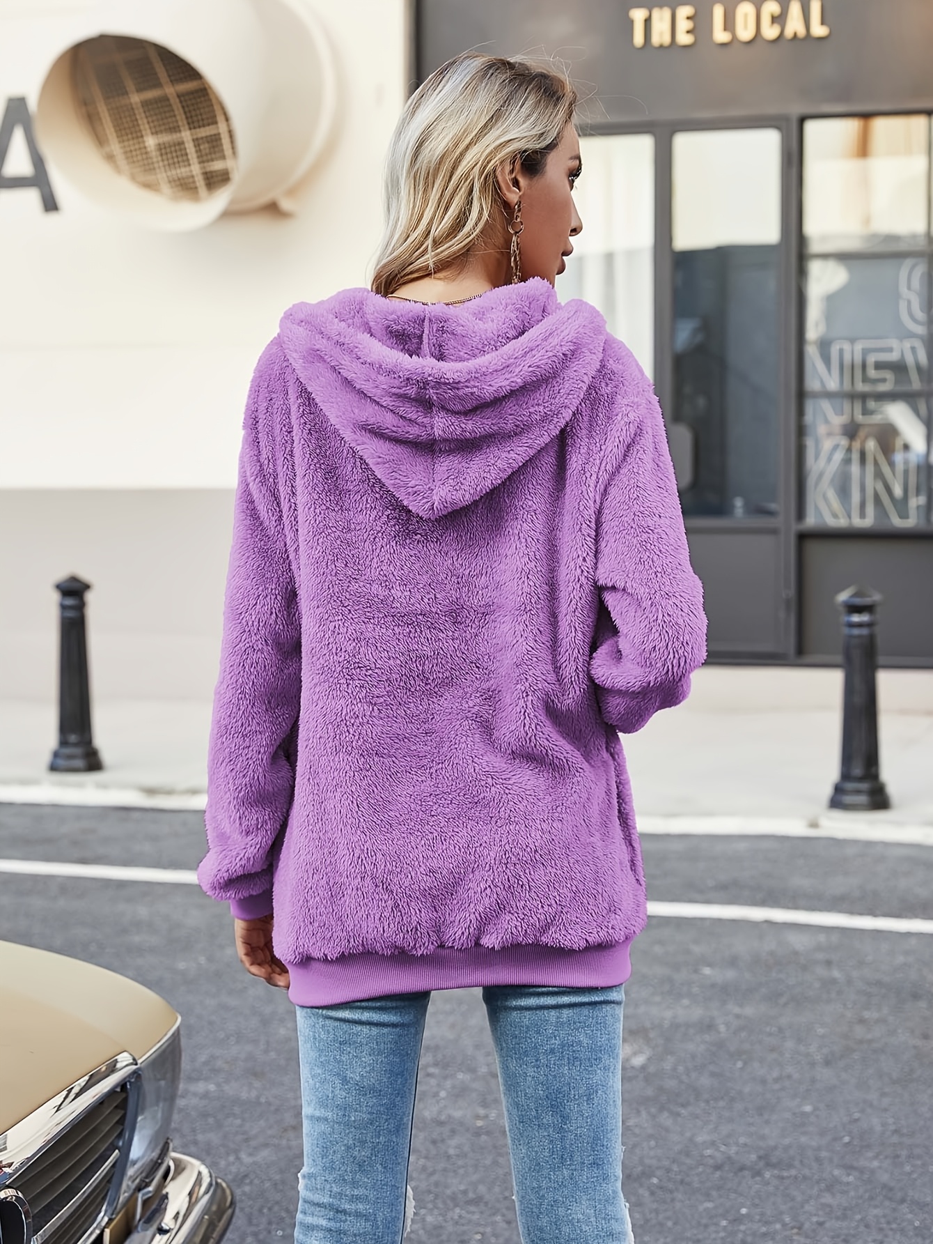 Fleece Hoodie Soft Comfy Sweatshirts Women'S Fleece Zip-Up Hoodie