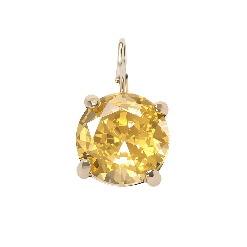 Versatile Style Non-Fading Round Synthetic Zircon Pendant Necklace
