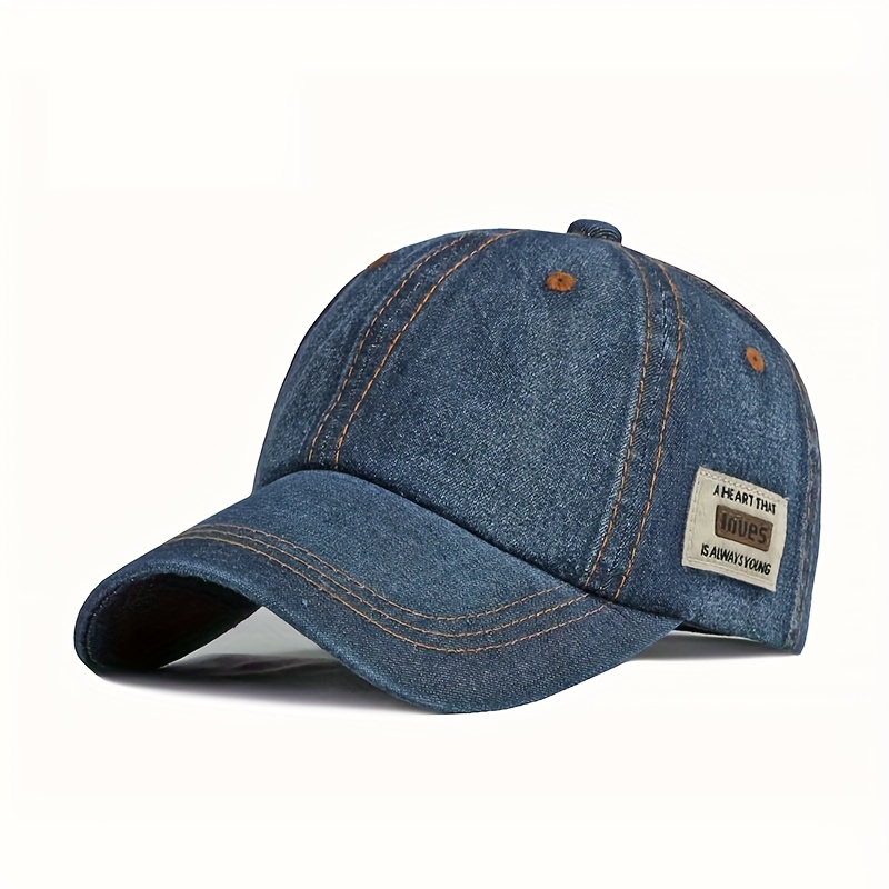 TEMU 1pc Of A Baseball Cap, A Weathered Hat Designed For Outdoor Use, Featuring Adjustable Trucker Style Suitable For . This Fashionable Patch Hat Is