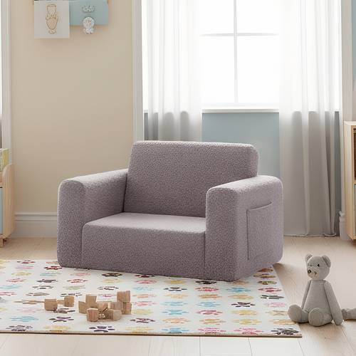 2 in 1 kids sofa bed chair foldable plush lounger with comfy armrest machine washable stackable multipurpose furniture for rooms