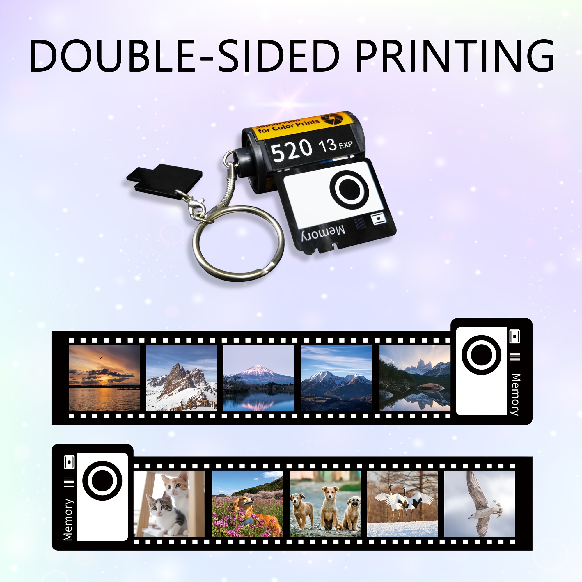 

Sublimation Keychain - Double-sided Pet Heat Transfer Film, Diy Photo Keyring, Outdoor Gift, Ideal For Valentine's, Women's, Day, Thanksgiving, Christmas - Uncharged, No Battery Required