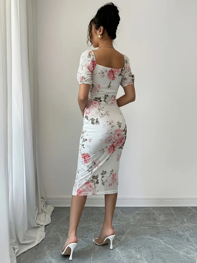 summer square neck floral puff sleeve romantic - Temu Germany summer square neck floral puff sleeve romantic - Temu Germany