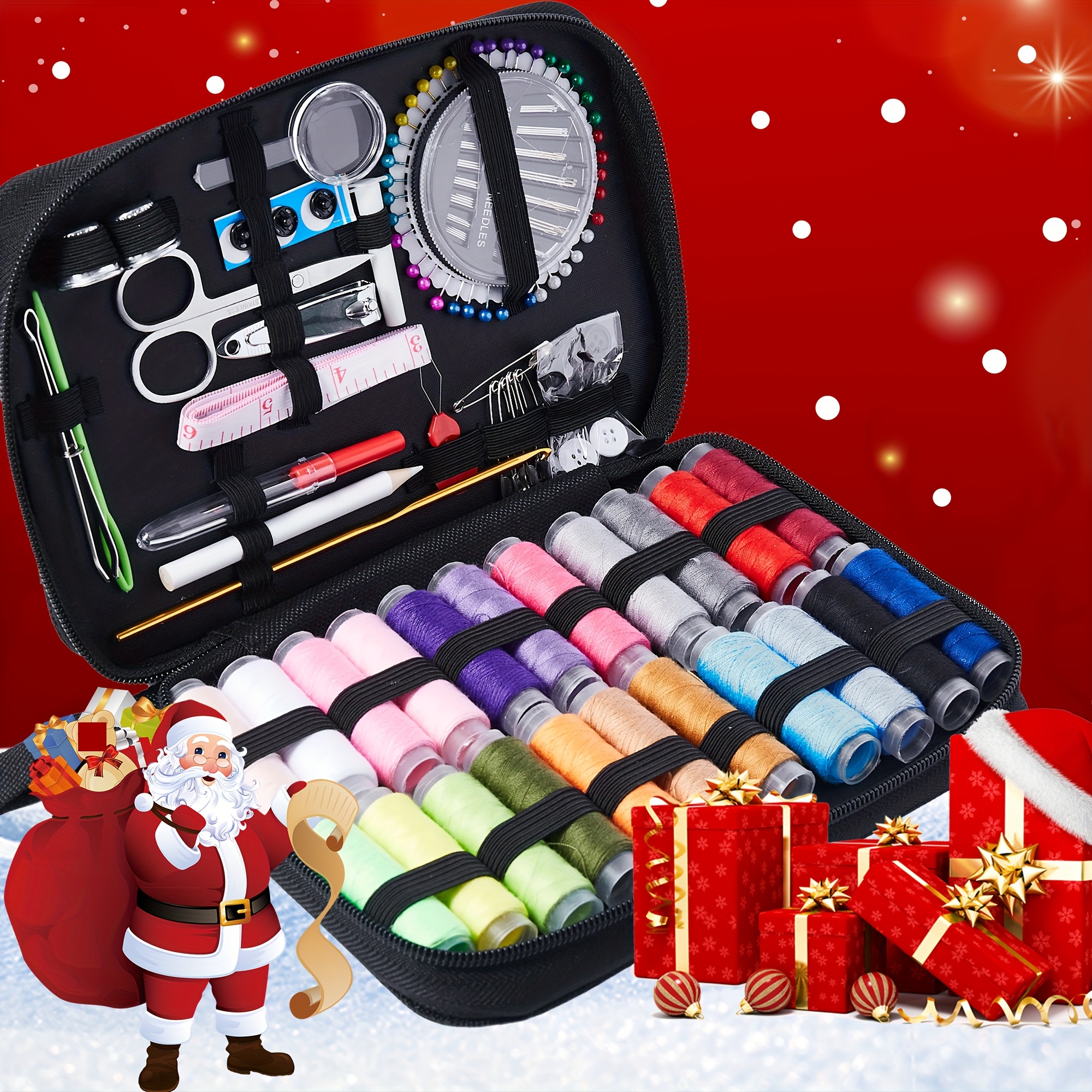 

43/125pcs Sewing Kit, Mixed Colors, Supplies, 22xl Thread Spools, Mini Travel Sewing Tool Set For Diy, , Beginner, Emergency Repairs, Portable Sewing Kit For Adults