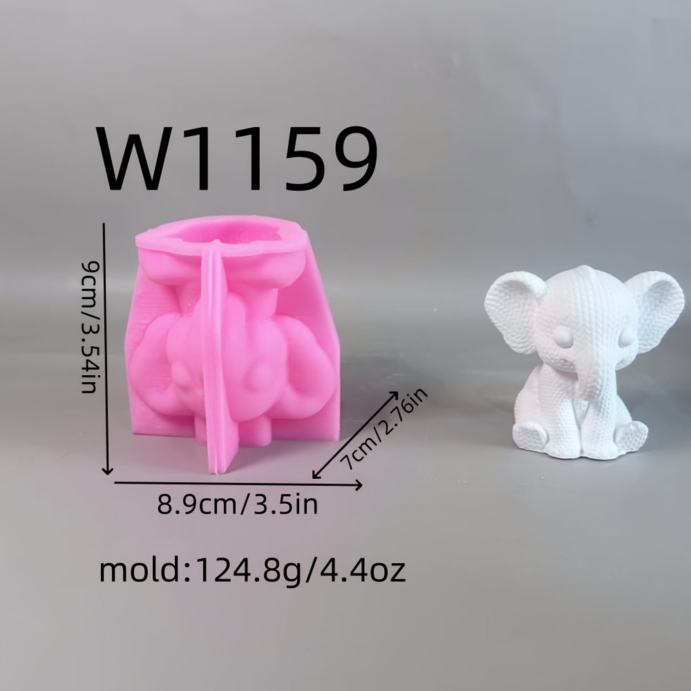 Image of Resin Silicone Mold Weaving Elephants 3d Decorative Silicone Mold Diy Candle Silicone Mold Gypsum Decorative Silicone Mold Home Decoration Epoxy Resin Mold124.8 W1159