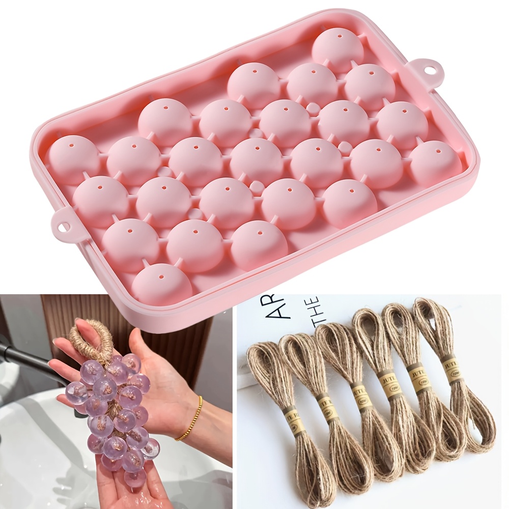TEMU 2pcs 1pc Box + 1pc Lid Mold, Sphere Silicone Mold - Diy Soap Candle Mold, Resin Plaster Crafting Tool - Bathroom Decor Spherical Mini Soap,