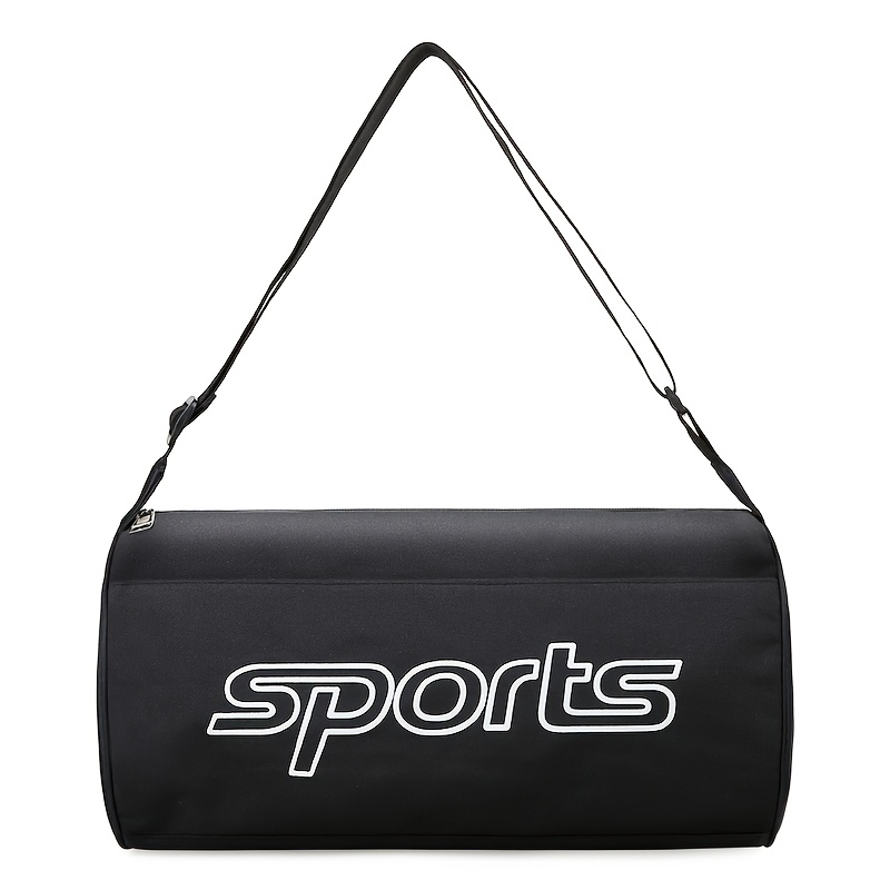 TEMU Bolso de equipaje pequeño y minimalista, bolsa de viaje de de tela de nailon con estampado de moda en bloques de color, con correa de