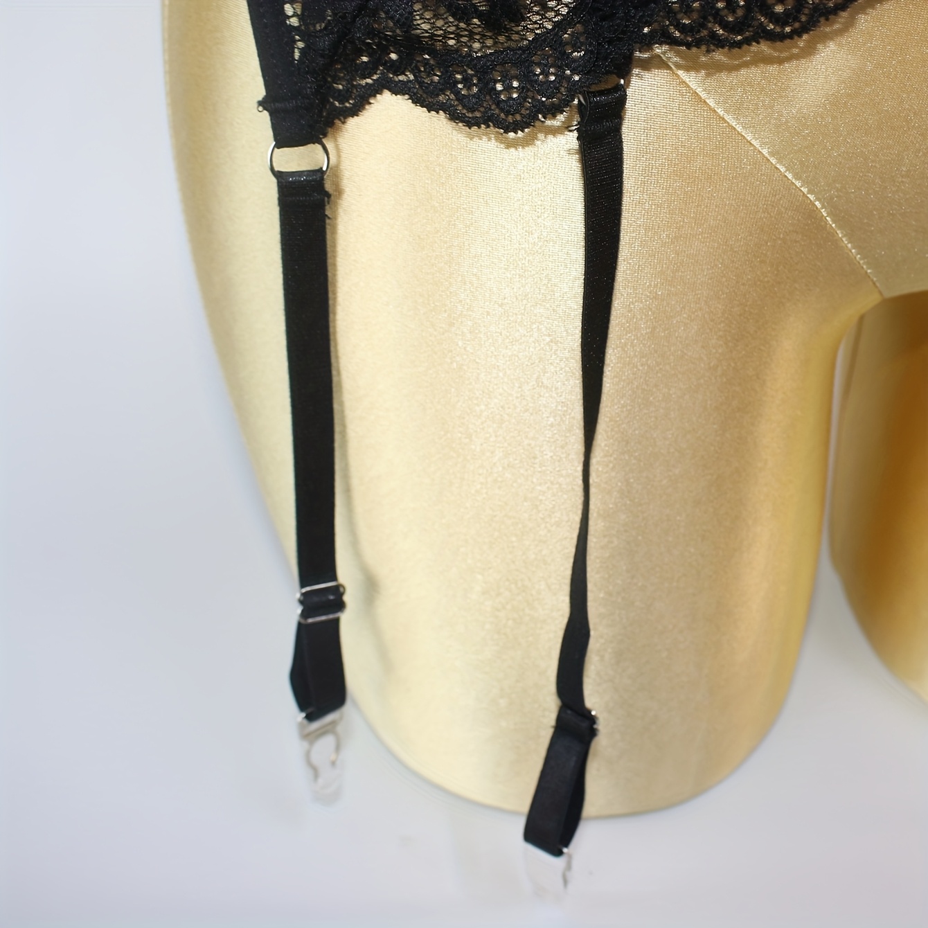 women's garter belts plus sizes Women Lace Garter Belt Plus Size Garter Lingerie Set Mesh Suspender with  G-String Panty for Thigh High Stocking main image 0