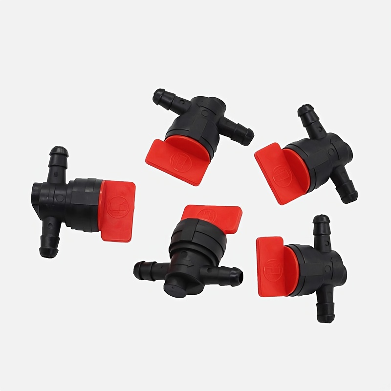 TEMU 5pcs Suitable For 180 Degree & 1/4 Inch Inline Gas Filter Valve Clamp 494768, 697947, 698183, Am36141, Am107340 Durable Plastic Black Motorcycle