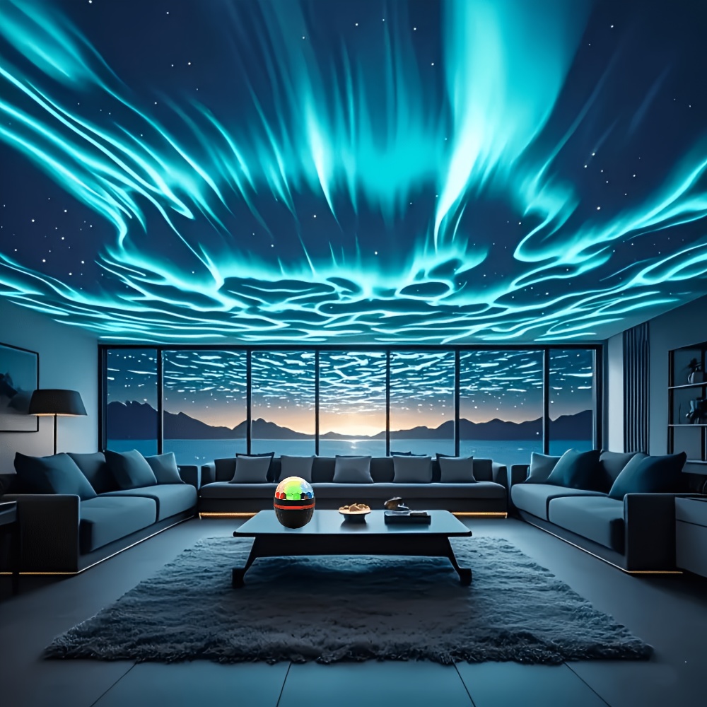 2026 newest tumbler aurora projector lamp   with remote control features 16 adjustable colors and usb power supply suitable for bedroom living room and multiple occasions   an   holiday gift  