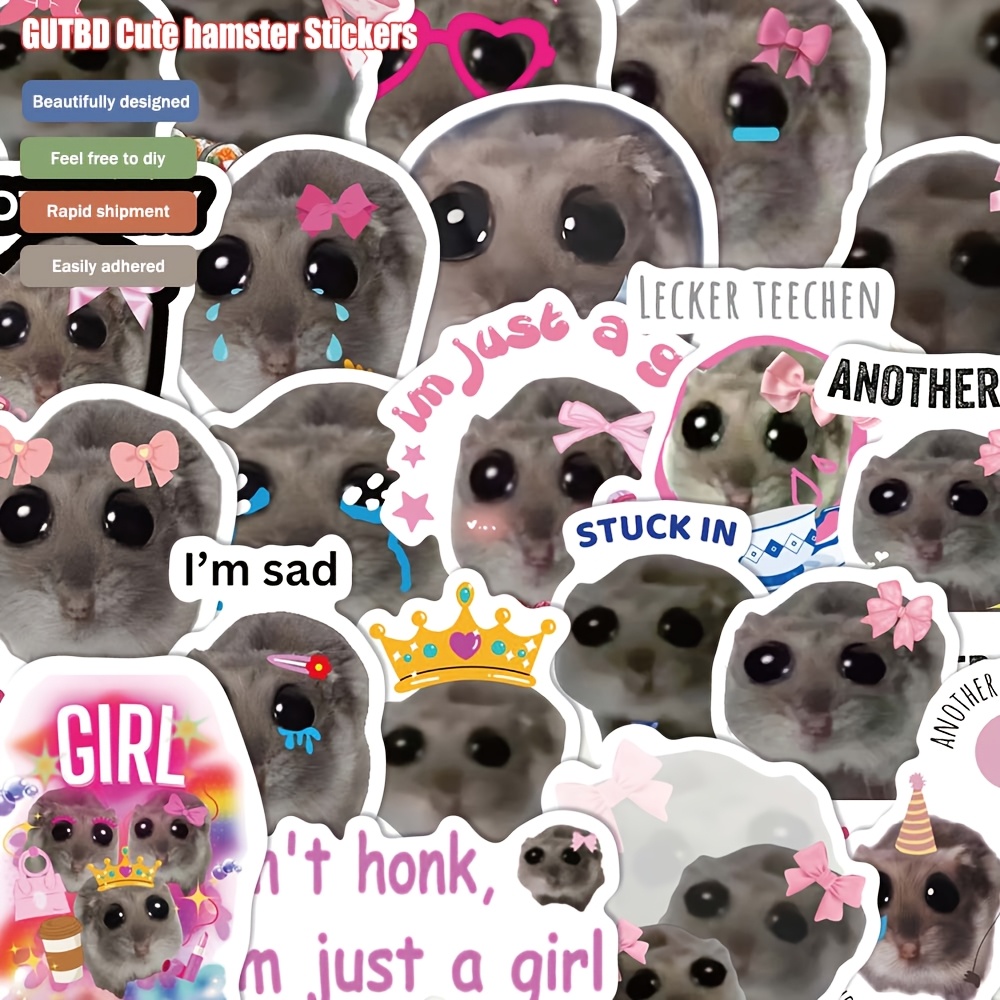 Pack De 2 Rouleaux D'autocollants Drôles De Chats (MEME) - 500 Stickers Par Rouleau - Imperméables, Pour Décoration Laptop, Skate, Etc. - 5