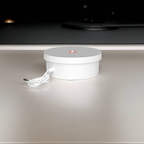 item picture 10cm 3 9in electric rotating display stand with rgb lighting this quiet rotating shooting stand is perfect for product display with a load capacity of 5kg 176oz ideal for live streaming 360 for live photography and exhibition product display