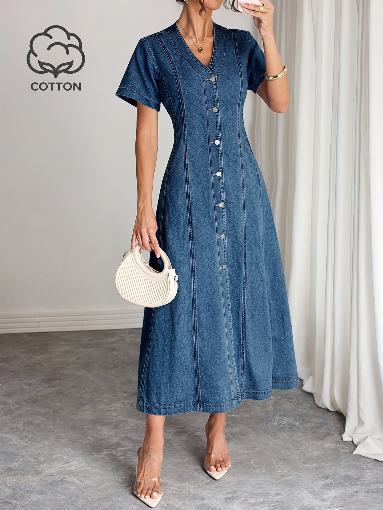 ladies stripe dress MICHAEL STARS Women's Wren Stripe Dress, Size XL, Blue main image 1