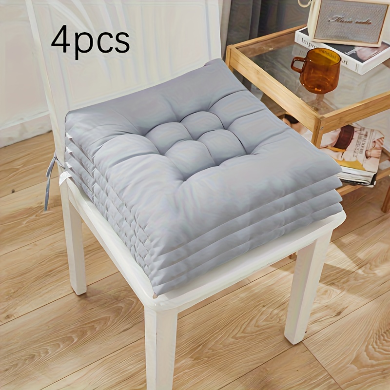 TEMU 4pcs/set Soft And Breathable Modern Solid Color Seat Cushions - Multifunctional Square Seat Cushions, Suitable For Offices, Homes, And