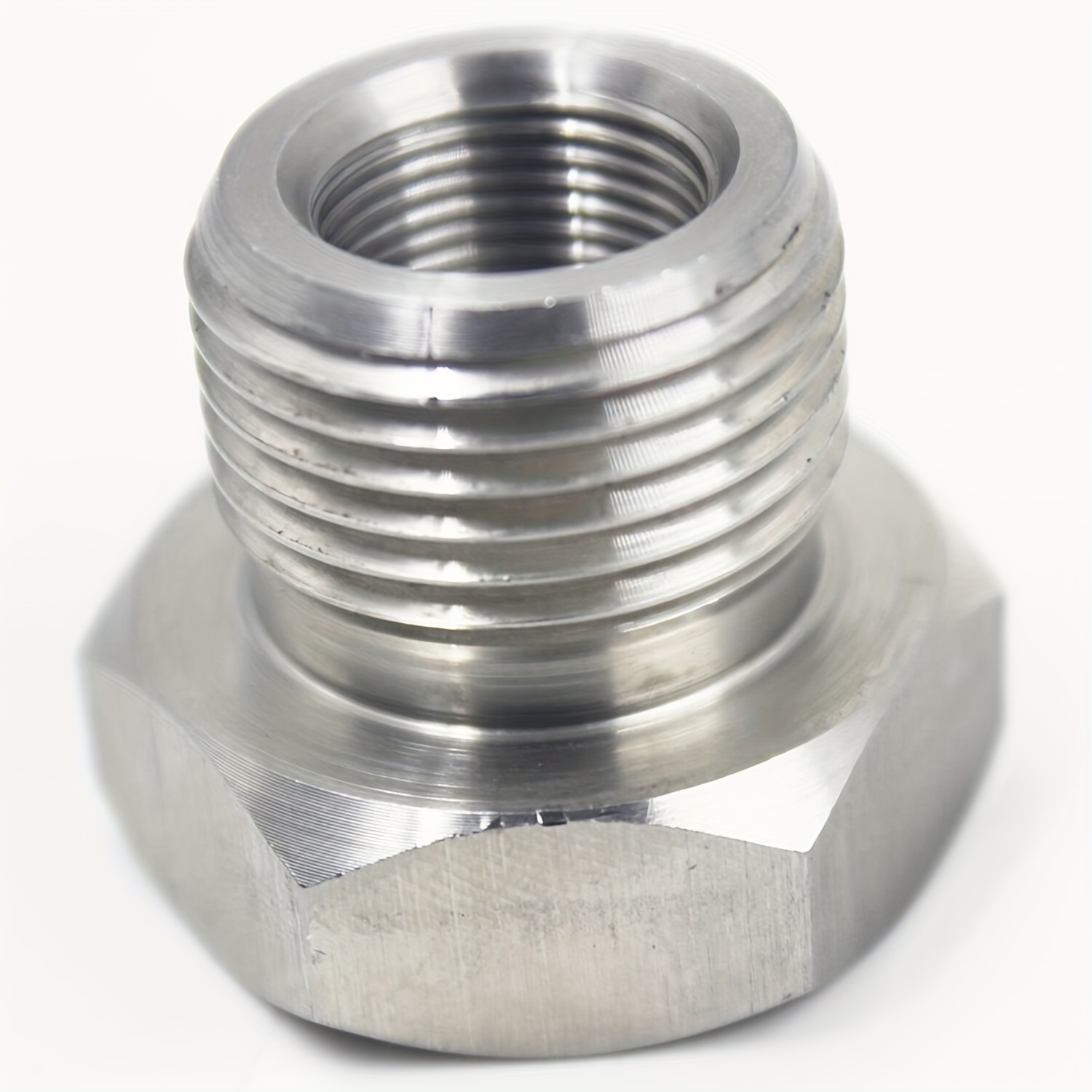 

1/2-28 To 3/4-16 Threaded Adapter, Stainless Steel Automotive Oil Filter Adapter