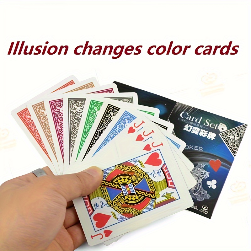 

1set Magic Change Color Card Magic Performance Props Magic Props Toy