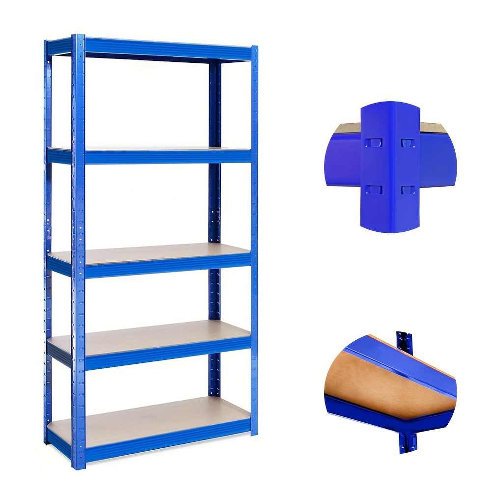 Garage Storage Shelf - 200cm X 100cm X 50cm, 5 Tier Heavy Duty Rack 875kg Capacity (175kg Per Rack), Cellar Storage Rack