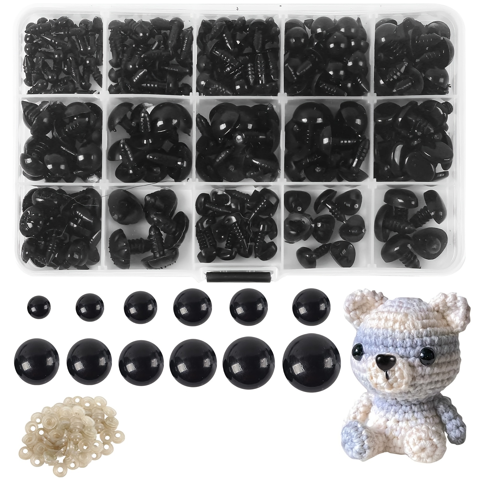 

18-300pcs Up Your Amigurumi With Safety Eyes For Crochet Teddy , Dolls & Plush Animals - Sizes !(no Storage Case)