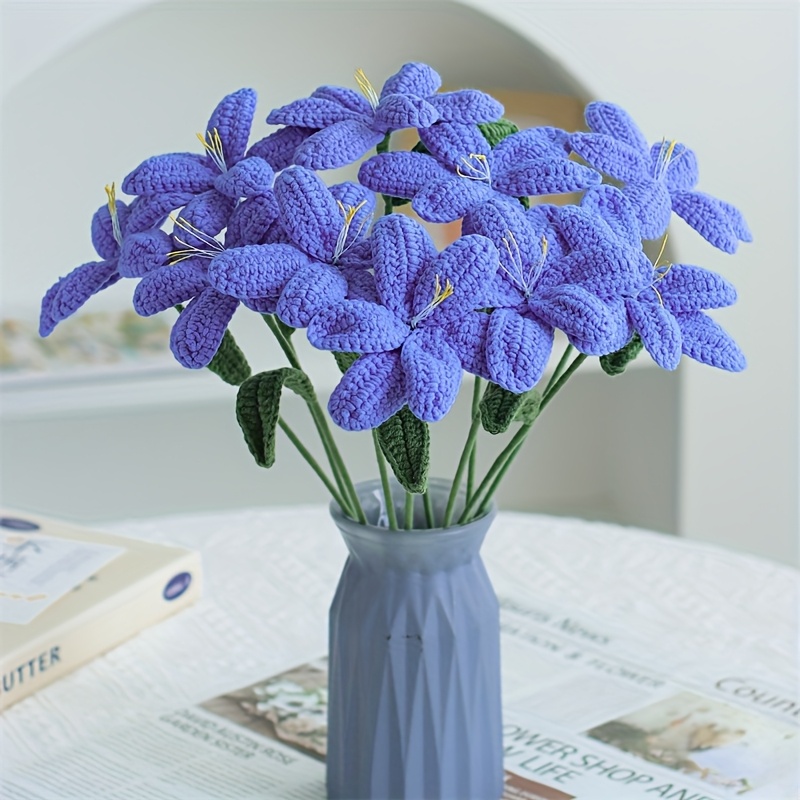 * *, Ramo de Tulipanes de Crochet * a * - Flores de Hilo * para Decoración *, Regalo * para *, * y Profesores en Aniversarios, Navidad, San Valentín, Día de la * y Más