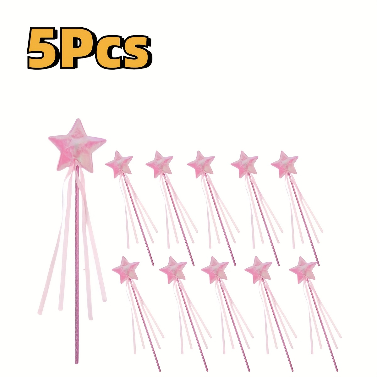 

5pcs Pink Set, Sticks For Girls, Wand Props, For Party Role Play, Wedding, Birthday, Summer & Celebrations, Christmas Decorations, 3-6