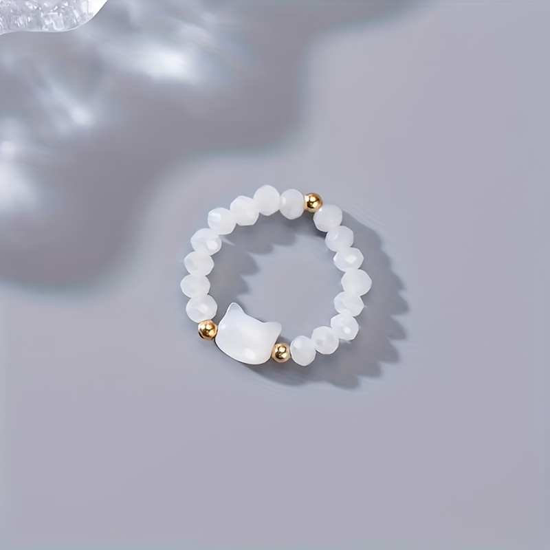 Kitten Ring Set Minimalist Accessories Gift for Cat Couple Rings