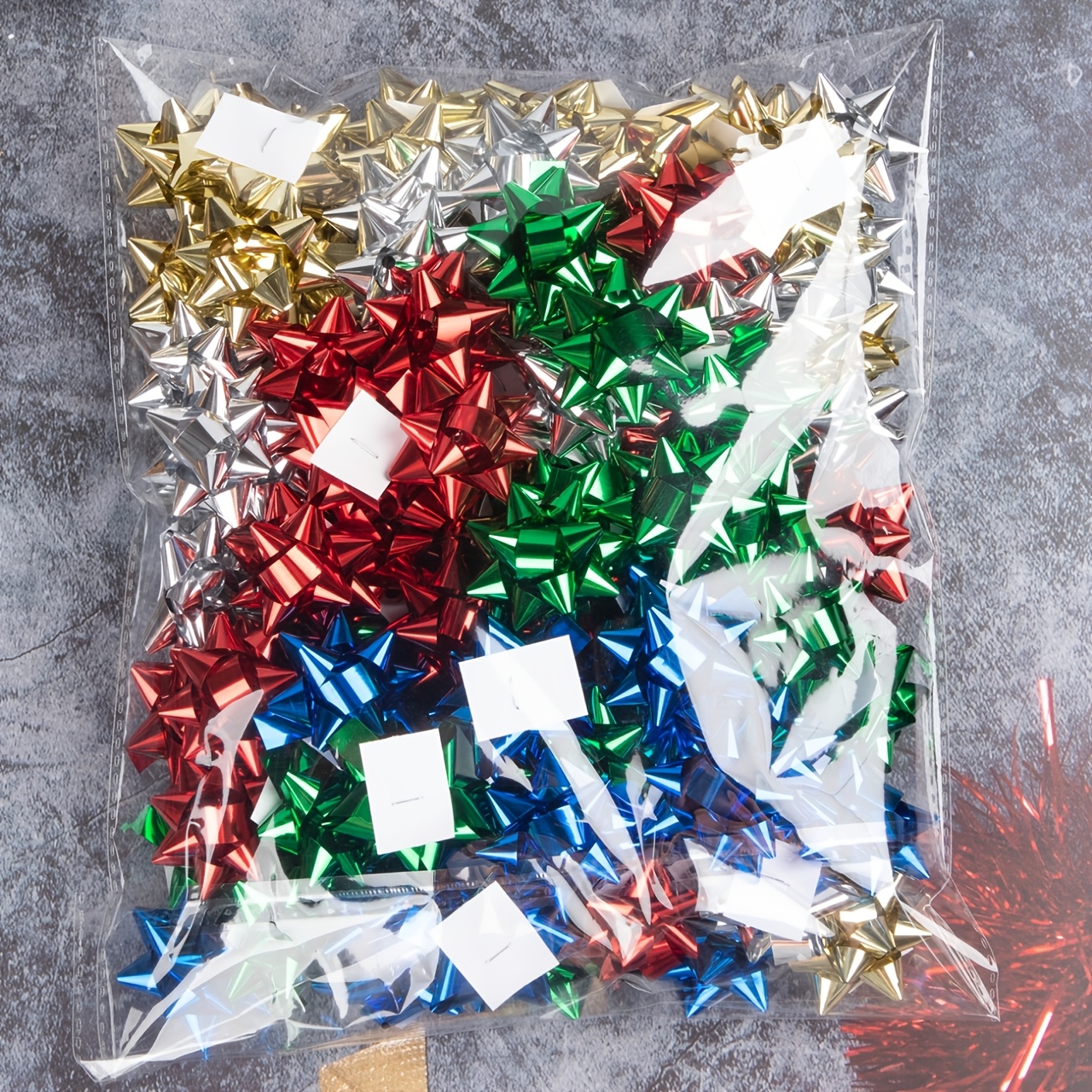 100pcs Mixed Set - 1.5-inch Mini Self-adhesive Gift Bows. Perfect For Christmas, Halloween, Birthdays, Holidays, Parties, Weddings