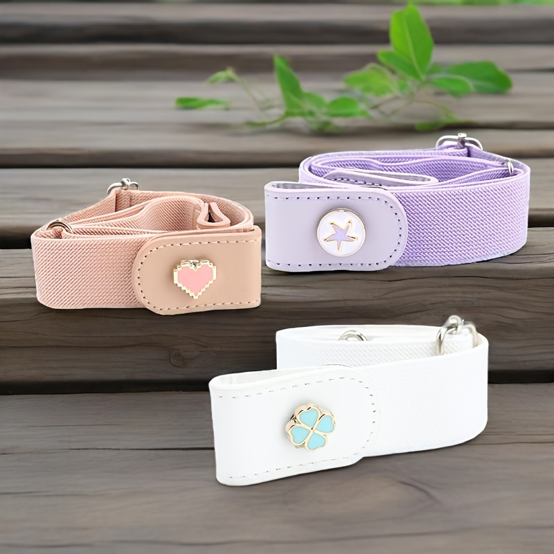 Image of 3pcs Elastic Belts For Women Waist Cinching Casual Daily For Skirt, Jeans
