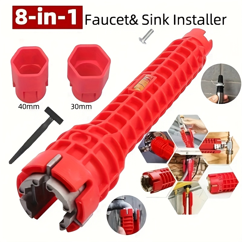   8 in 1 sink faucet installation and repair tools versatile non slip wrenches for faucets suitable for   bathroom and kitchen plumbing