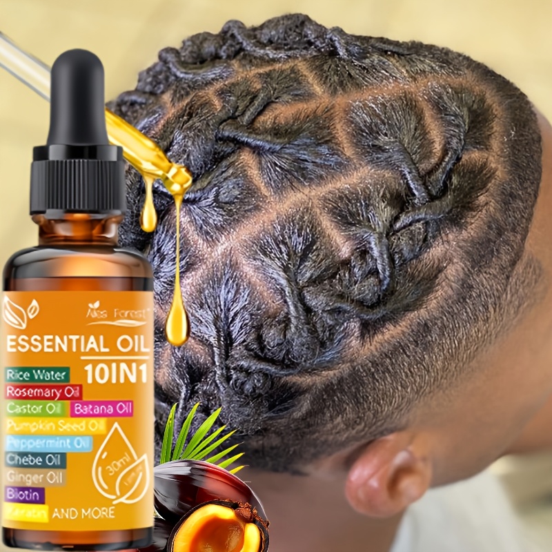 10in 1 Hair | Contains Batana Oil, Rosemary Oil, Castor Oil, Biotin, Keratin, Ginger, Scallop Oil, Mint, Water To Dry And Damaged Hair, Moisturizing Massage Essential Oil To Look Thicker