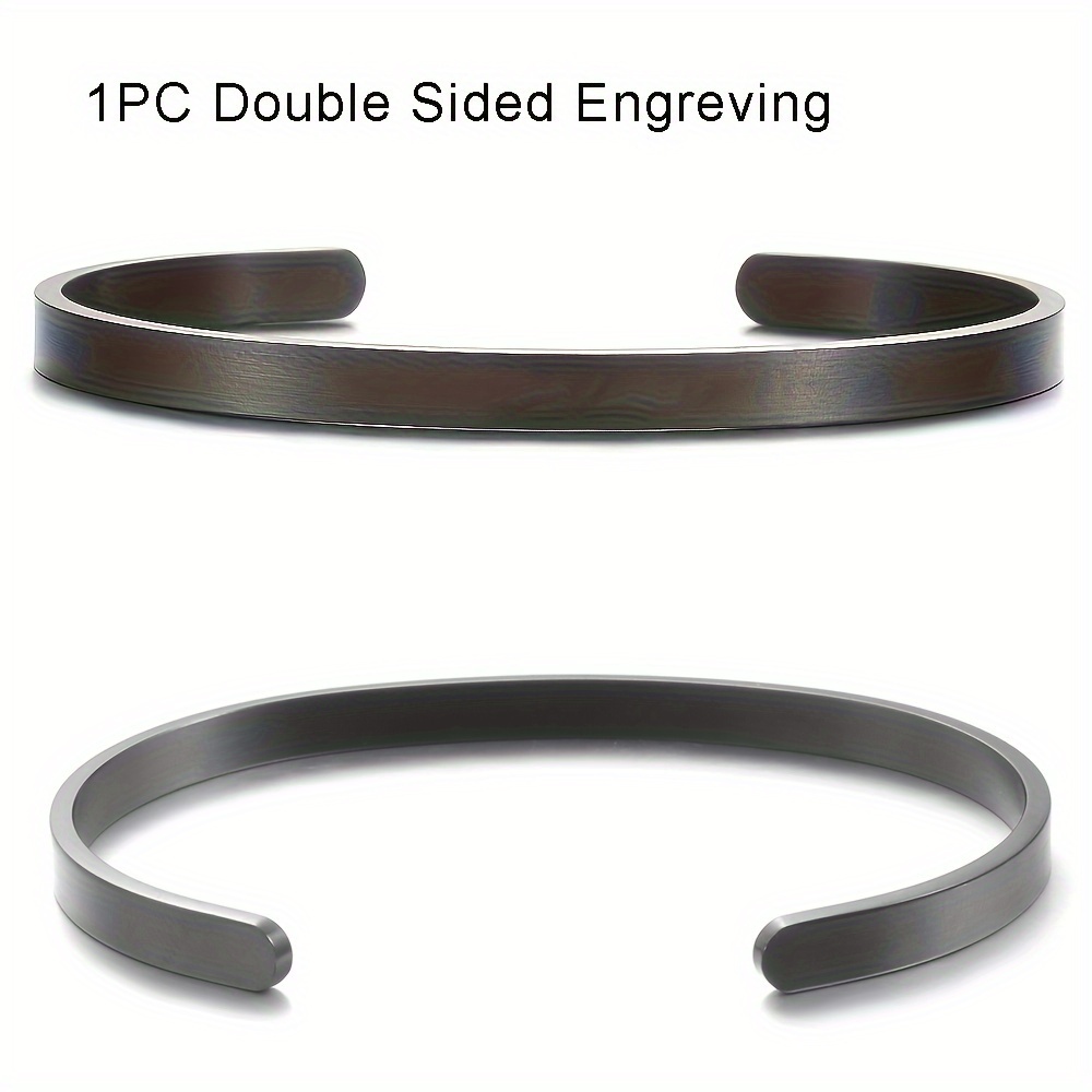 Men's 5mm Custom Coordinates Bracelet Double Sided