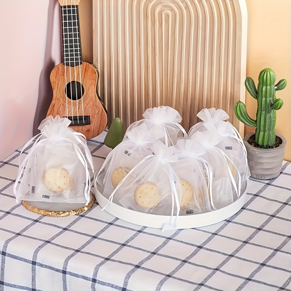 E-shop Geschenk für Sie/Ihn 60 Stück Organza-Kordelzugbeutel, eine Geschenktüte, geeignet für Partygeschenke, Süßigkeiten, Fruchtschutz und